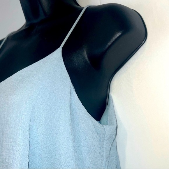 She and Sky Gauzy Layered Baby Blue One Piece Romper Shorts Tie Waist Size L - Picture 6 of 9